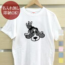 【即納 名入れ無し】 大人用 Tシャツ 誕生日プレゼント 垂れ耳 バセットハウンド 犬 子犬 小型犬 dog 動物 グッズ おもしろ 面白 忘年会 余興 景品 メンズ レディース 春夏 メール便送料無料 ブランド