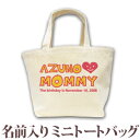 出産祝い 誕生日 プレゼント 名入れ 名前入り キャンバス ランチバッグ ミニトートバッグ 「I LOVE MOMMY(アイラブママ)」 男の子 女の子 誕生日プレゼント 保育園 幼稚園 バック 百日祝い 100日祝い お七夜 【1枚のみメール便対応】 ブランド ココロコ