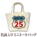 出産祝い 誕生日 プレゼント 名入れ 名前入り キャンバス ランチバッグ ミニトートバッグ ワッペン風デザイン ROUTE66(ルート66) 男の子 女の子 誕生日プレゼント 保育園 幼稚園 バック 百日祝い 100日祝い お七夜 【1枚のみメール便対応】 ブランド ココロコ