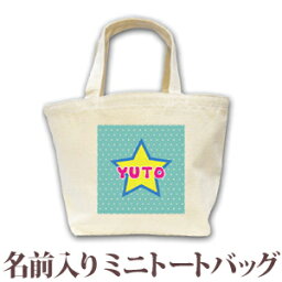 出産祝い 誕生日 プレゼント 名入れ 名前入り キャンバス ランチバッグ ミニトートバッグ ポップデザイン スター 男の子 女の子 誕生日プレゼント 保育園 幼稚園 バック 百日祝い 100日祝い お七夜 【1枚のみメール便対応】 ブランド ココロコ