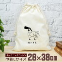 【即納 名入れ無し】 巾着袋 大 38×28cm 俺の本気 ニワトリの本気 ニワトリ 鶏 リーゼント ツッパリ おもしろ 面白 おしゃれ ナチュラル オーガニッ...
