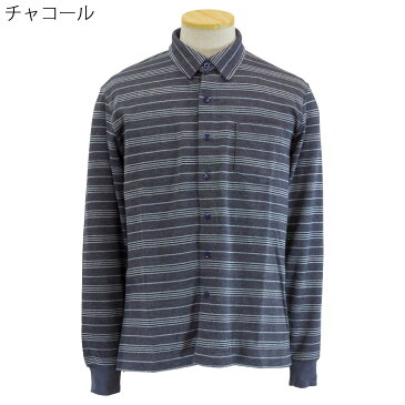 紳士服 シニア向け トップス■毛混 前開き 長袖 スナップボタン ワンタッチ ニット シャツ シニアファッション 70代 80代 90代 男性 紳士 メンズ 敬老の日 父の日 ギフト プレゼント