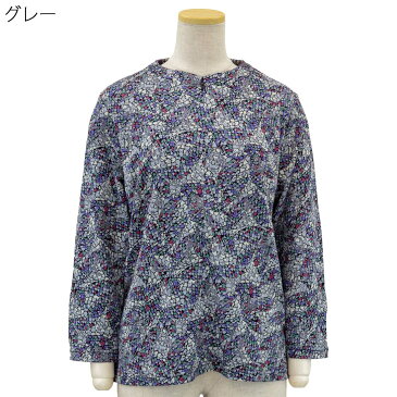 婦人 シニア向け■京染 ちりめん ロングファスナー ブラウス ストレッチ シニアファッション 70代 80代 90代 女性 婦人 敬老の日 母の日 ギフト プレゼント