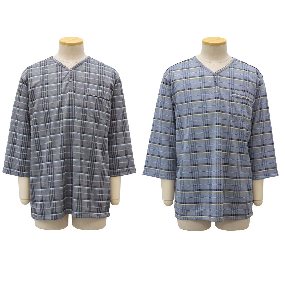 ヘンリーネック Tシャツ 7分袖 ポケット付き シニアファッション メンズ 70代 80代 90代 トップス シニア 高齢者 服 男性 普段着 部屋着 お年寄り おしゃれ着 外出着 紳士 敬老の日 父の日のサムネイル