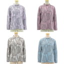 シニア向け ジャガード セルロース ストレッチ カットソー シャツ 日本製 Tシャツ シニアファッション レディース 高齢者 70代 80代 90代 部屋着 外...