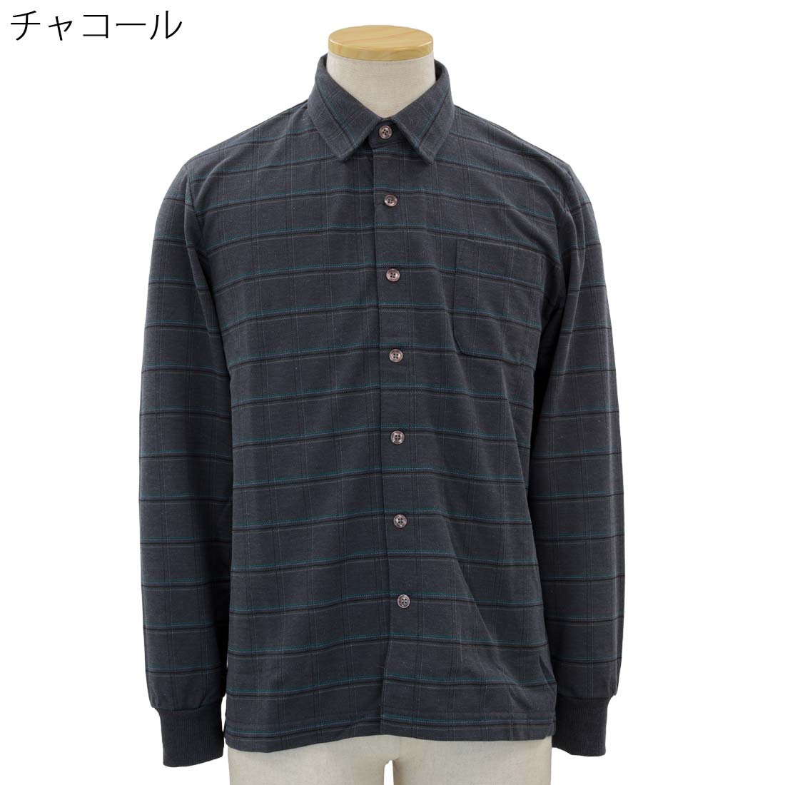 紳士服 シニア向け トップス 裏起毛 鹿の子 前開き 長袖 ななめボタンホール ワンタッチ ニット シャツ シニアファッション 敬老の日 父の日 ギフト シニア 高齢者 70代 80代 90代 老人 高齢者 介護向け 施設 介護 おじいちゃん お年寄り cocorono22-10006042 cocorono 楽天市場店 サンプル画像3