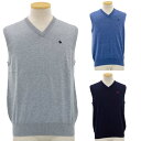 紳士 POLO BCS ロゴ刺繍 Vネック ベスト ニット シニアファッション 60代 70代 80代 90代 敬老の日 刺繍 名前 名入れ 高齢者 おしゃれ 普段着 メンズ シニア 男性 紳士服 おじいちゃん お年寄り 介護 施設 デイサービス