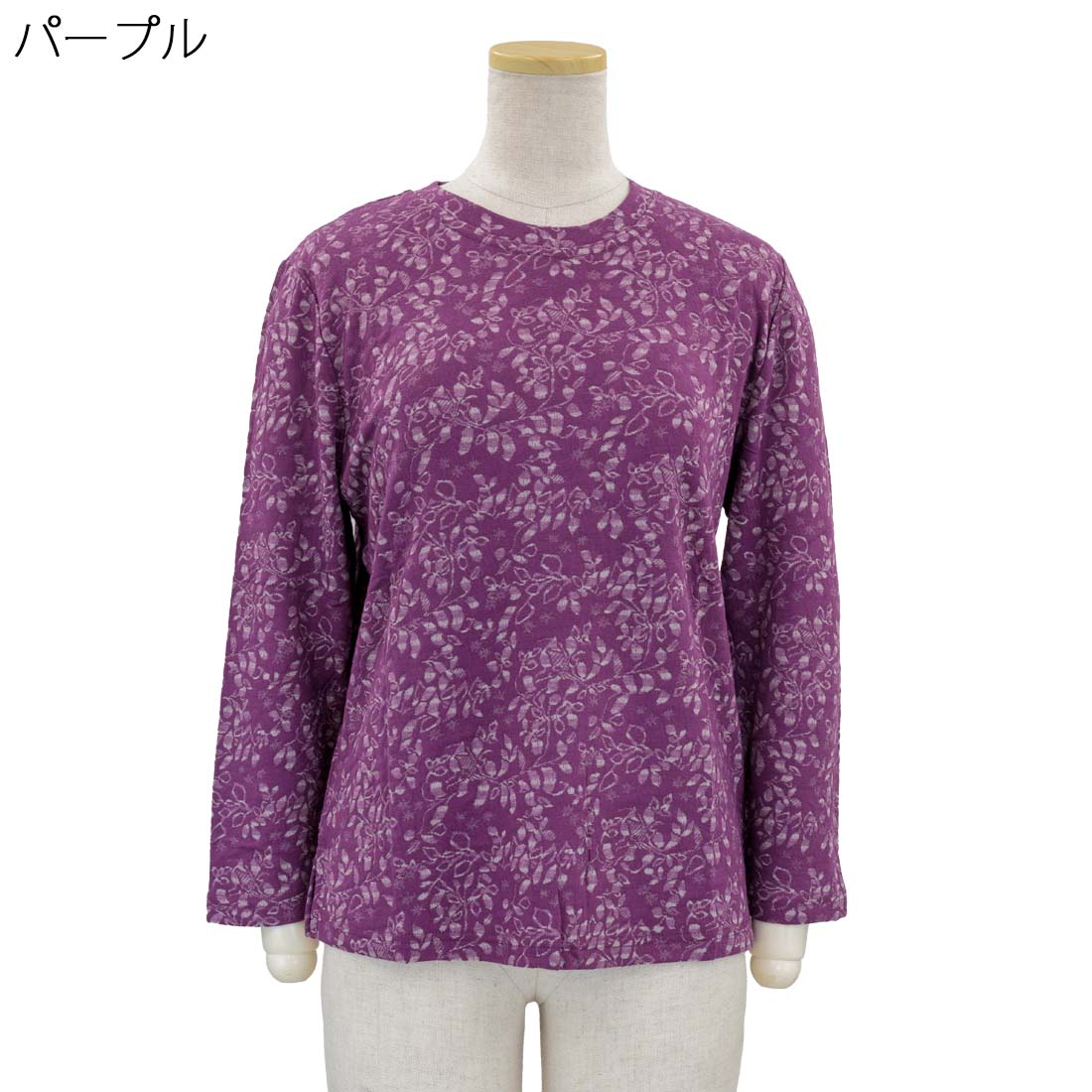 シニア向け ブリスター ジャガード カットソー Tブラウス 日本製 春秋 シニアファッション レディース 高齢者 70代 80代 90代 部屋着 外出着にも デイサービス、施設準備にも おしゃれ 通販 プレゼント 母の日ギフトにも 高齢者 cocorono22-10006452 cocorono 楽天市場店 サンプル画像3