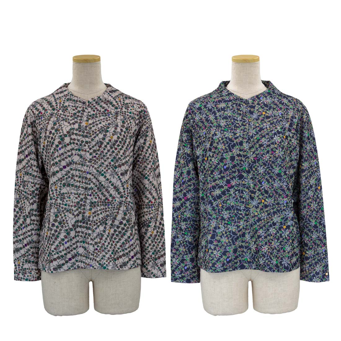 シニア向け ちりめん ロングファスナー ストレッチ カットソー Tシャツ シニアファッション レディース 高齢者 70代 80代 90代 部屋着 外出着にも デイサービス、施設準備にも おしゃれ 通販 プレゼント 母の日ギフトにも 高齢者