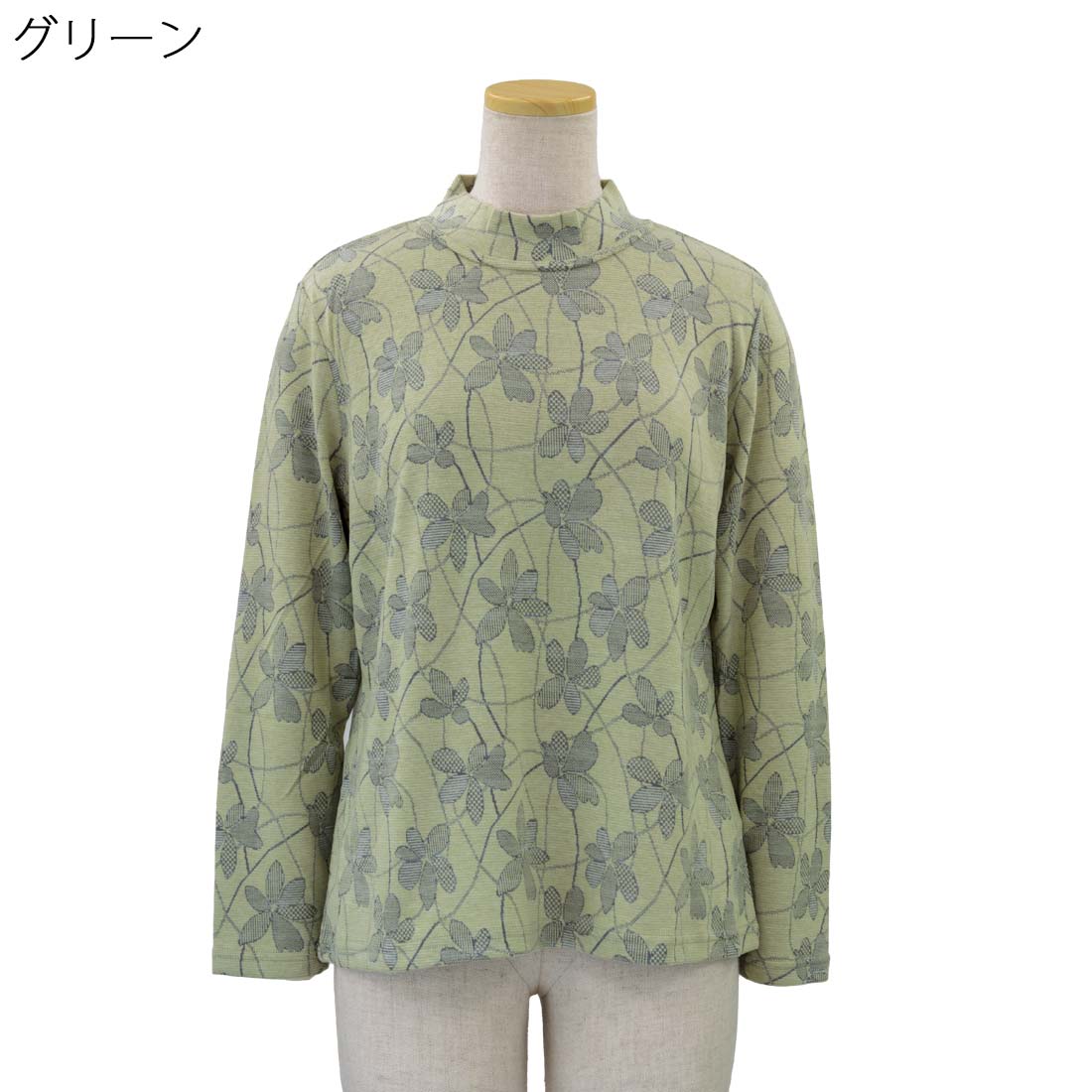 婦人 あたたか ソリスト ヒート ジャガード Tブラウス カットソー 日本製 レディース シニアファッション 70代 80代 90代 女性 婦人 敬老の日 母の日 ギフト プレゼント cocorono22-10006518 cocorono 楽天市場店 サンプル画像2
