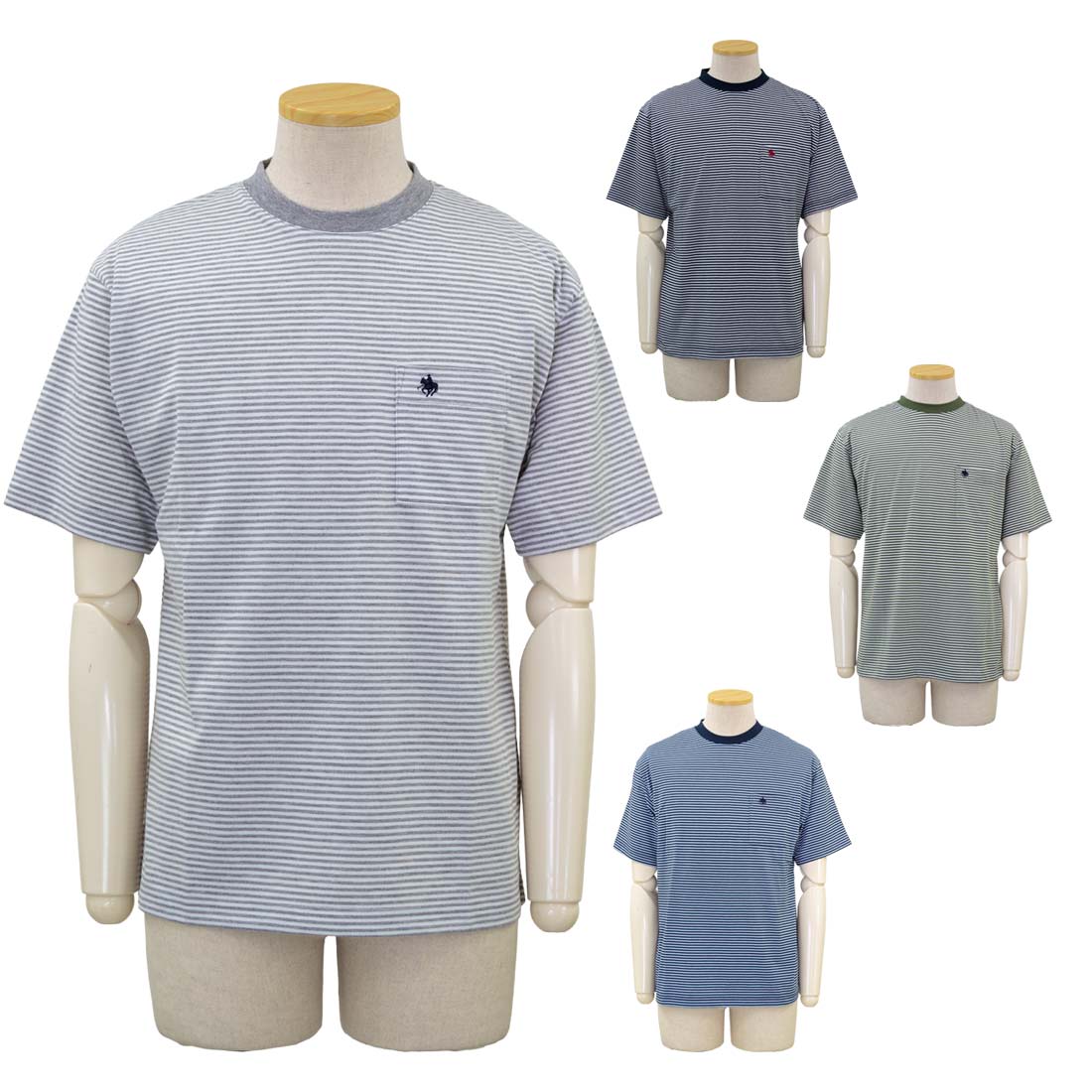 シニアファッション 春夏 トップス POLO BCS Tシャツ 半袖 ポケット付き クルーネック 春夏 トップス シニア 紳士 メンズ 70代 80代 90代 ギフト紳士服 高齢者 服装 おしゃれ おじいちゃん おすすめ 通販 介護 施設 デイサービス 名入れ