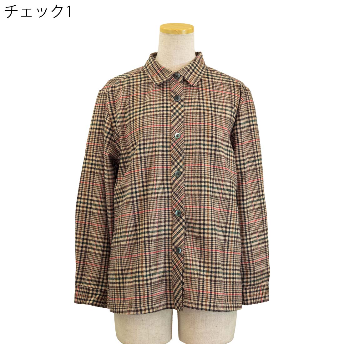 表起毛 チェック柄 ブラウス シャツ ポケット付 秋冬 レディース シニア シニアファッション 70代 80代 90代 服 高齢者 女性 普段着 部屋着 お年寄り おしゃれ着 外出着 婦人 敬老の日 母の日 cocorono22-10007040 cocorono 楽天市場店 サンプル画像2