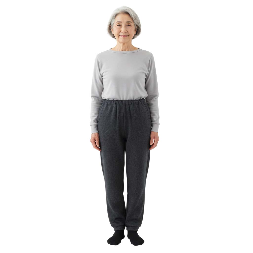 シニアファッション レディース シニア向け 定番 通年 裾リブ スウェットパンツ 70代 80代 90代 おしゃれ着 普段着 部屋着 外出着 敬老の日 母の日 ギフト グレー チャコール ベージュ S M L LL 3L cocorono22-10004095 cocorono 楽天市場店 サンプル画像3