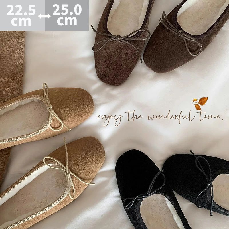 レディース バレエシューズ パンプス 革製 平底 屋内外兼用 耐摩耗 暖かいインソール 防滑 ローヒール カジュアル 秋冬用 歩きやすい ふわふわインソール オフィス用 おしゃれ 女性 靴 かわいい 履きやすい 軽量 靴 シューズ ファッション シンプル デイリー 防寒 暖かい