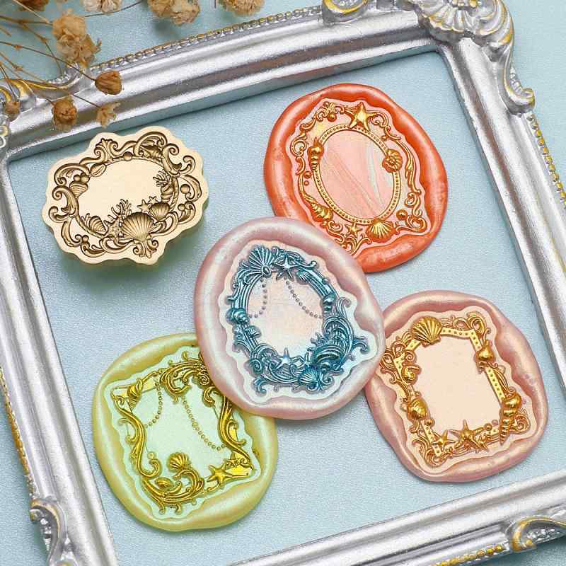 【送料無料】火漆印章 レトロ 異形 浮き彫り シーリングスタンプ 封蝋スタンプ 封蝋 シーリング ワックススタンプ 欧風 フレーム