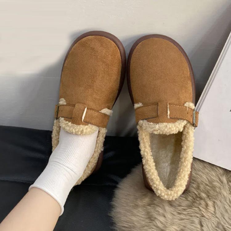 ふわふわ フェイクファー モカシン シューズ レディース ファー パンプス 裏ボア ...