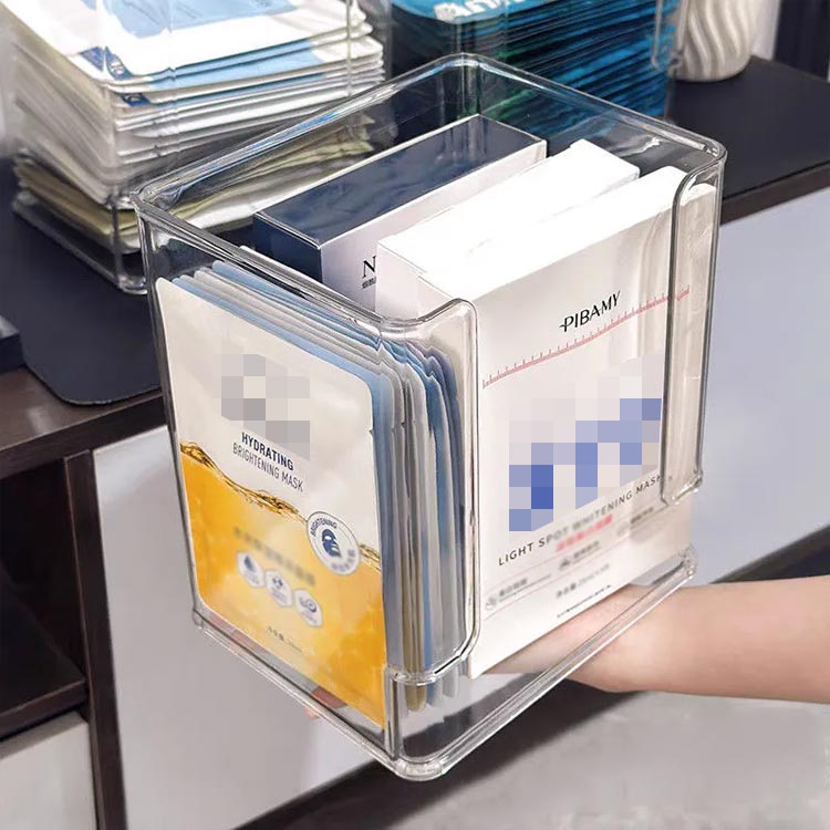 一目瞭然 多用途 タワー型ストッカー デスクトップ化粧台 無蓋設計 透明 整理 便利...