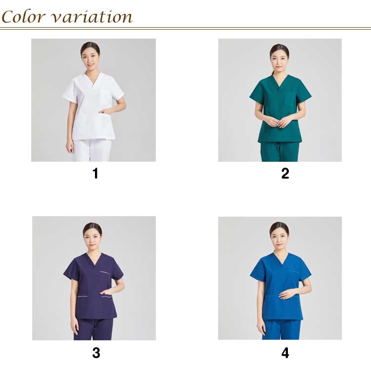 【送料無料】スクラブ 白衣 上下セット 男女兼用 半袖 医療用 ナース服 おしゃれ ...