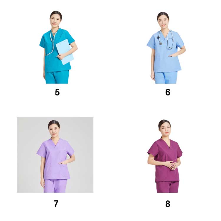 【送料無料】スクラブ 白衣 上下セット 男女兼用 半袖 医療用 ナース服 おしゃれ ...