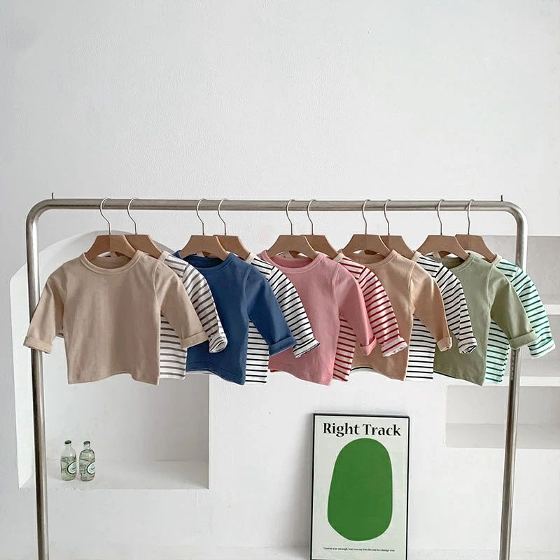 【送料無料】ベビー服 Tシャツ キッズ 赤ちゃん トップス 長袖 カットソー 綿 ボー...