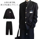 ズボン 上下セット 2点セット 詰襟 学ラン 学生服 男子 ブレザー 上着 高校生 制服 メンズ ジュニア スクール ボーイズ ジャケット スラックス ウエストゴム 学生服 中学生 通学 学生服 丸洗い 入学式 卒業式 コスプレ衣装 仮装 黒