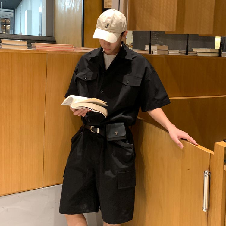 半袖 つなぎ 夏用 ショートパンツ ハーフパンツ ジャンプ 薄手 tシャツ 細身 オールインワン 短パン サロペット オーバーオール メンズ カジュアル エンジニア ワークウェア スリム カジュアル 園芸 スーツ 大きいサイズ 送料無料