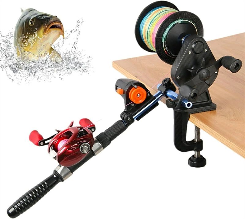 最安値挑戦 ・高速リサイクラー、巻き機、釣りライン巻、釣り糸スプーラー、釣りリールスプーラーシステム - クランプ調整可能なポータブルワインダーリールスプールシ...
