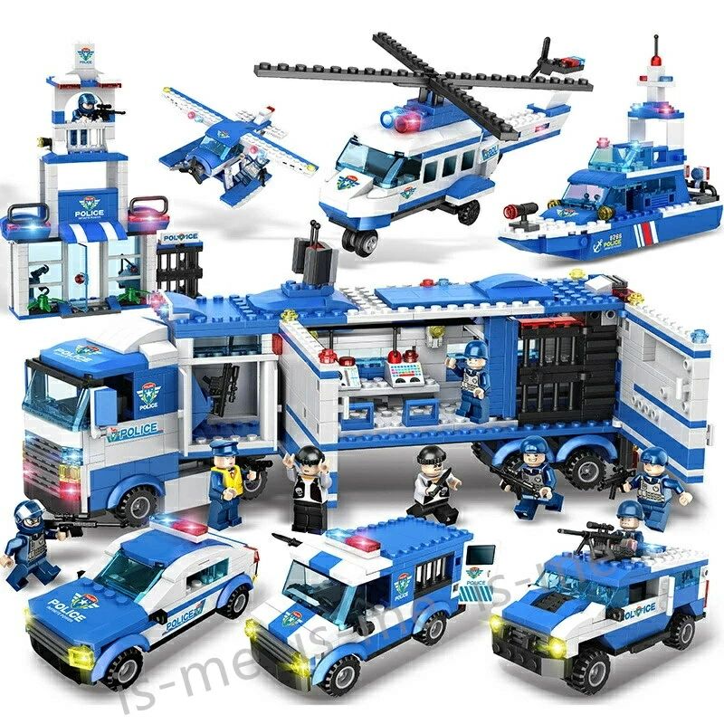 ブロック おもちゃ飛行機 車 セット 警察おもちゃ 8in1 ブロック ヘリコプター レ ビルディングブロッ..