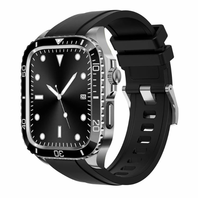 高級感 7 45mm用 ステンレス case 5 6 ブラック Watch se シリーズ7 バンド 44mm カジュアル Series ケース ビジネス アップルウォッチ steelband ベルト 保護 堅牢 頑丈 耐衝撃 8 シルバー 黒 銀 Black Silver 金属製 アクセサリー