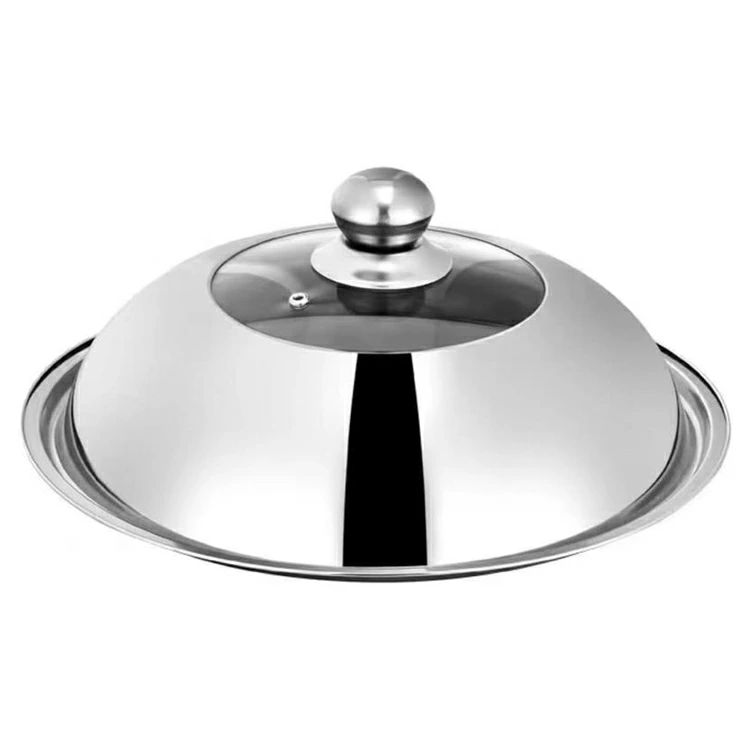 こぼれ防止蓋 フライパンの蓋 ガラスポットの蓋 マルチグリドル 蓋 ドームテント 調理器具の蓋 鍋蓋 鍋を調理する 鉄板焼き 蓋 ・盖 食物 ステンレス鋼 中華なべ