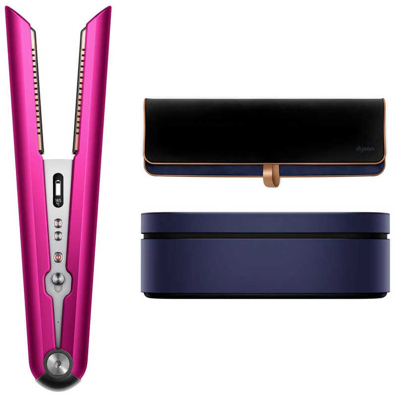 【数量限定】 フューシャモデル ダイソン dyson ヘアーアイロン 収納ボックス付き Dyson Corrale コラール フューシャ ブライトニッケル HS03FBNBX ブロー ドライ スタイリング 低温 コードレス 前髪セット カール ツヤ ショート ロング ウェーブ ストレートアイロン 高温