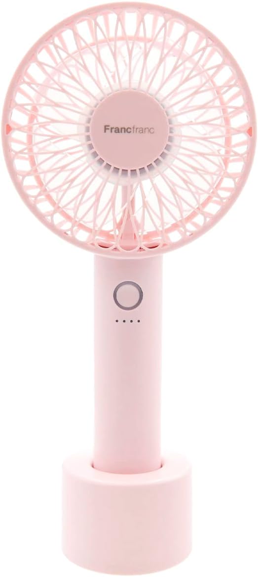 フランフラン FRAIS ハンディファン ピンク 充電 扇風機 Francfranc FRAIS HANDY FAN LITE 手持ち USB 充電スタンド 軽量 充電式 携帯 シンプル 携帯扇風機 大風量 コンパクト 人気 可愛い ハンディーファン ライト USB充電式 アウトドア コードレス ストラップ付