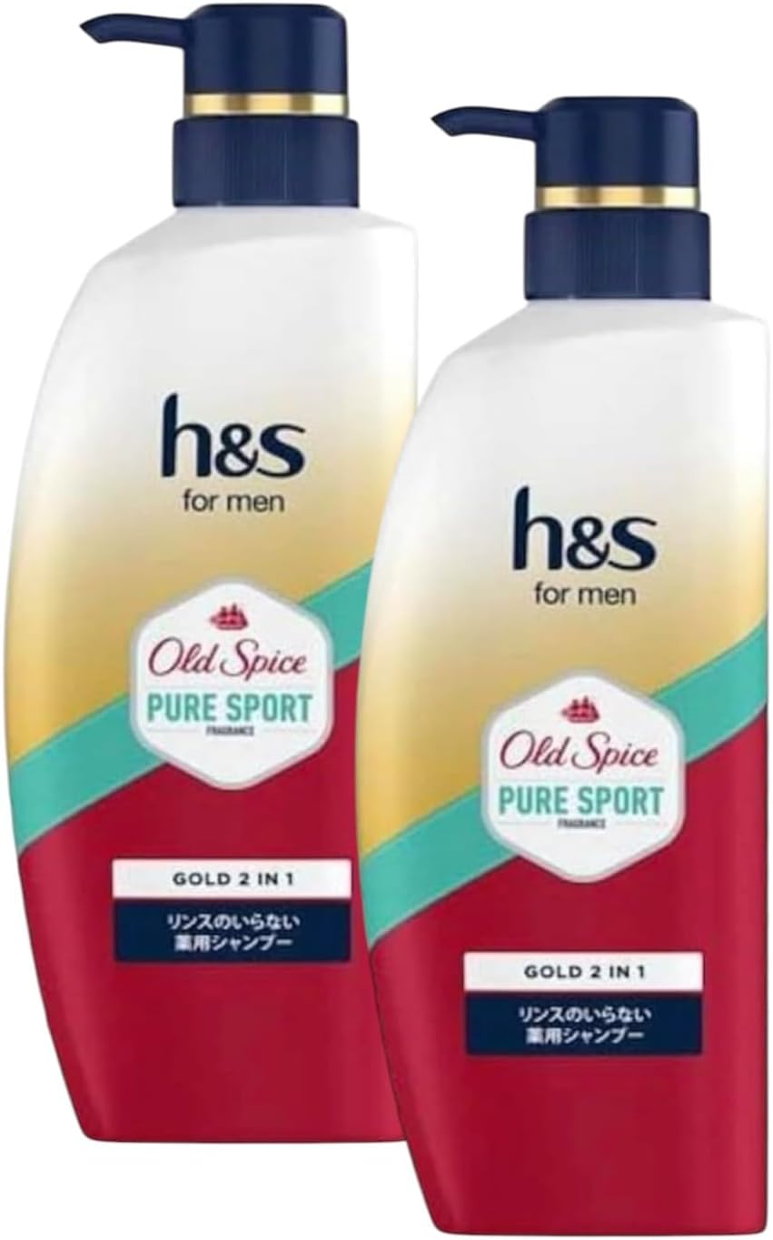 【お徳用】 h&s for men ゴールド 2in1 オールドスパイス ピュアスポーツの香り ボトル用 350g 薬用シ..