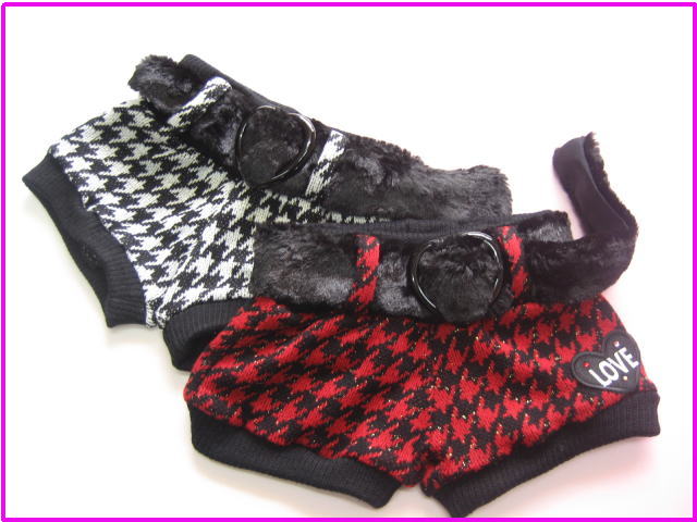 【SALE】BANK Sexy＆Cute☆千鳥格子ニット・ショーパン（ベルト付）（ZPT-17)(ダンス）【韓国子供服】【5,250円以上送料無料・SALE含】