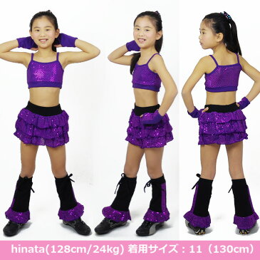 キッズ ダンス衣装 ハーフトップ スパンコール KTS-01[子供服 ヒップホップ ガールズ ジュニア ダンス 衣装 派手 目立つ ブラトップ チューブトップ チアダンス 発表会 キラキラ ショート丈 へそ出し エレクトーン 韓国子供服]