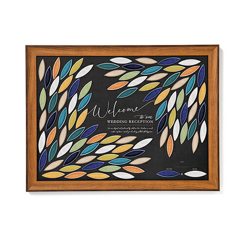 【11/20-27限定★最大P10倍+200円クーポン】 ウェルカムタイルボードL (90名様対応) 結婚式 リングピロー ウェディングベアー 引き出物 引菓子...