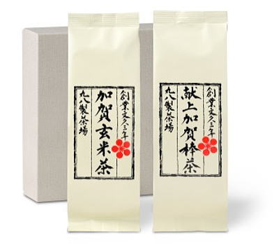 丸八製茶場　2袋セット献上加賀棒茶60g×1袋加賀玄米茶120g×1袋化粧箱入（F2-170G）