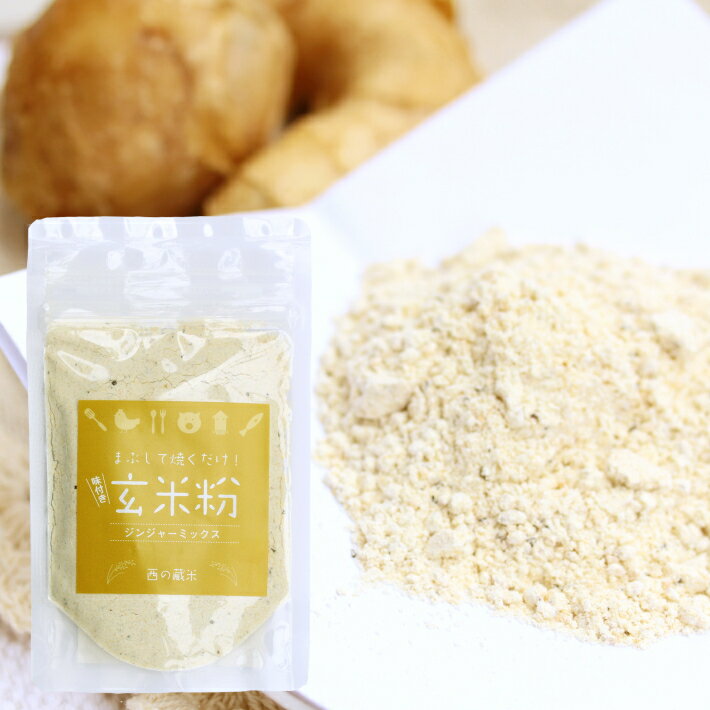 西の藏米 玄米粉 ジンジャーミックス 40g(石川県 グルテンフリー 国産米 減農薬)