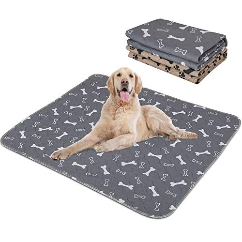 ★ (Optimal Size & 2 Pieces) 31.5 x 35.4 inches (80 x 90 cm), 2 pieces set is convenient for washing. Suitable for puppies, small dogs, large dogs, cats, rabbits and other small animals ★【Reusable】Easy to clean. You don't have to worry about tearing like paper sheets or eating them, and the amount of waste is reduced, so it is environmentally friendly. SAVE MONEY! Foldable for easy storage and easy owners ★【Wide range of uses】Recommended examples: Can be used for car seats or sofas, flooring on sofa, kennel, carry bag, circle or dog cage; Use as an incontinence training pad for elderly dogs; as a countermeasure for gega and nursing care care care and pups; for pepper-sheets for the toilet and training of puppies. Convenient to use when you go out ★ (Super Absorbent & Waterproof) The waterproof sheet absorbs moisture rapidly and does not allow moisture to pass through. Protects your bed from dropping and shedding hair, and dirt that you have played a lot of fun. Perfect for pets with diseases such as nursing, incontinence, and diabetes. Protects from pet hair and stains from furniture, rugs, cages, sheds and more. Perfect for post-surgery care and travel! ★ (Set of 2) Convenient for washing and changing. Great for the beach or picnic! Of course, it can also be used indoors. Outdoor, Indoor, Car Great for anytime, anywhere. You can also use a placemat to fill your snacks and water on your seat. Perfect as a sheet protector or mattress cover. Simply place it under a pet bed, tableware or toilet