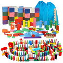 Package Includes: Dominoes x 480, Gimmick Set of 43 Types, Storage Bags x 2, Lining Tools x 1, Domino Card Size: Height 1.7 inches (4.3 cm), Width 0.8 inches (2 cm), Thickness 0.3 inches (0.7 cm). Set of 480 domino pieces in 12 colors. Set of 43 Domino Gimmicks. Improves Intelligence: Developing concentration, educating children. A toy that is suitable for improving intelligence. Set it all up and drop at once! It is a domino that can be enjoyed by children and adults alike. It is simple, natural, and fashionable, good for Christmas, birthday gifts, school entering, housewarming, wedding celebrations, etc. Made of wood and uses a non-toxic, water-based eco-friendly paint.The surface is smooth, and the corners are rounded, so your child is safe. --