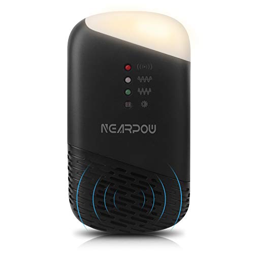 NEARPOW ネズミ 駆除 超音波 ネズミ撃退器 電磁波＋4種類超音波 業界最大有効範囲150(約100畳) コンセント式 PSE認証済み 日本語取扱説明書付き 便利衛生 無毒無臭 (ブラック)