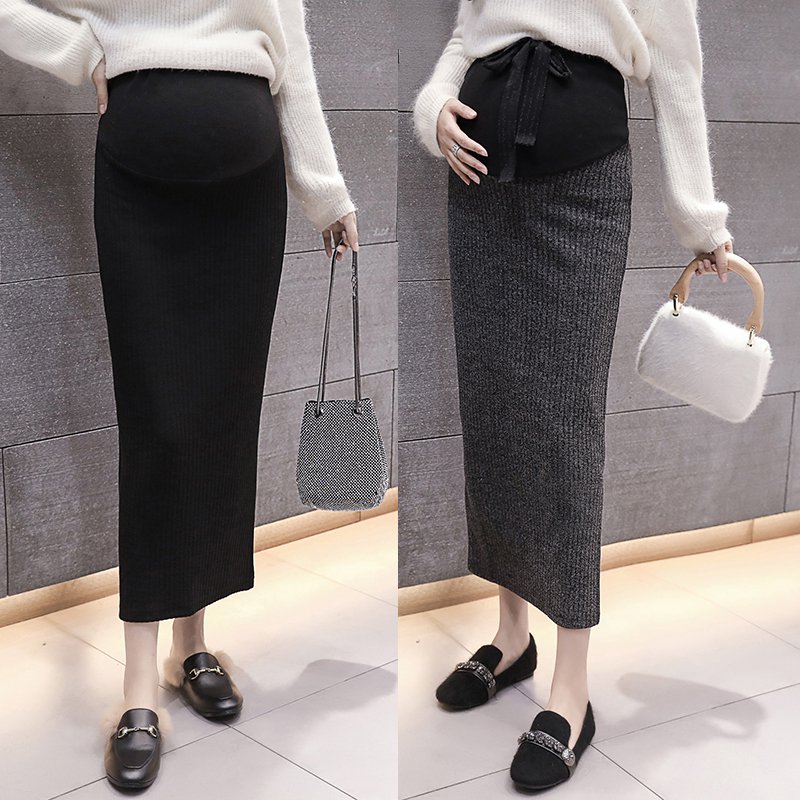 マタニティスカートオフィス秋冬タイ...