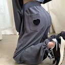 【送料無料】マタニティ パンツ スポーティー ハート スウェット オールシーズン ズボン おうちコーデ レディース 可愛い ママコーデ ママファッション ママ服...