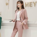 【送料無料】レディース セットアップ スーツ ジャケット + パンツ 2点セット 上下セット ストライプ ロング ハンサム 大人可愛い ママコーデ ママファッション 韓国 オルチャンファッション 人気 トレンド 新作 20代 30代 40代 きれいめ レトロ シンプル 無地 定番 お出かけ