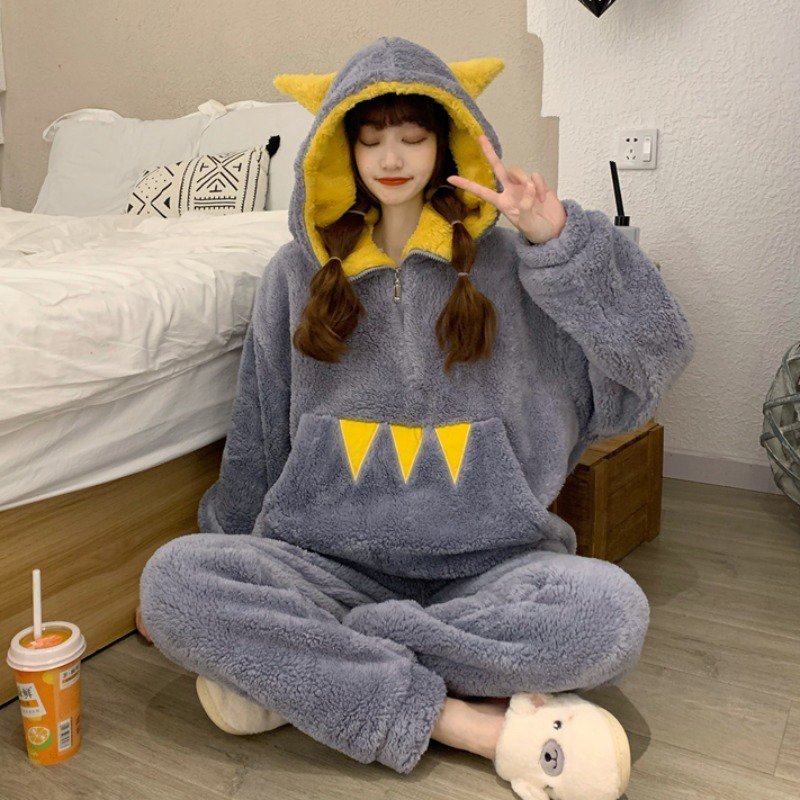 【送料無料】レディース もこもこ ミミ付き 可愛い ルームウエア パジャマ オシャレ キュート 楽チンス..