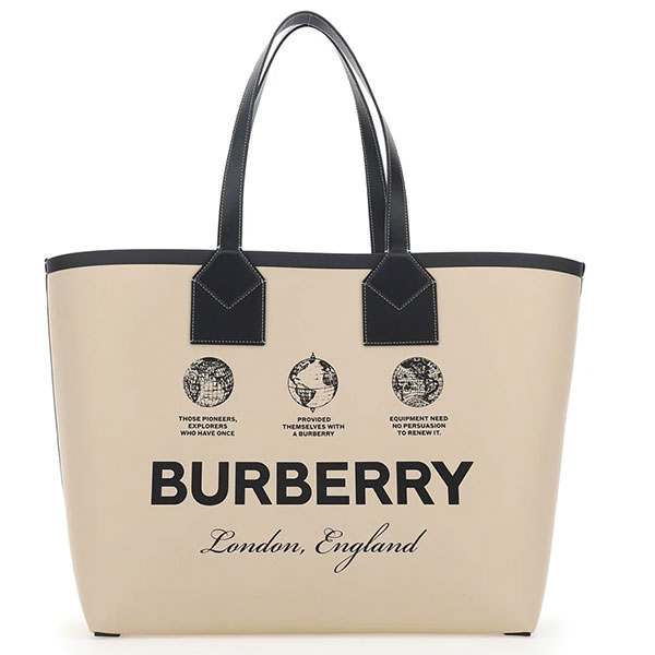 バーバリー トートバッグ（レディース） バーバリー ロンドン Burberry バッグ レディース トートバッグ コットン キャンバス ポーチ付き かばん 鞄 【送料無料】 ブランド バーバリー正規品販売店 直営アウトレット店より直輸入