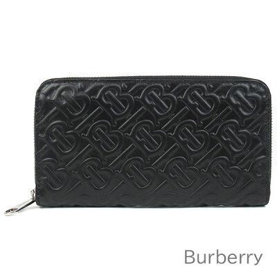 クリスマスラッピング! バーバリー ロンドン Burberry 財布 メンズ レディース 長財布 TB柄 モノグラム レザー ラウンドファスナー 【送料無料】 ブランド バーバリー正規品販売店 直営アウトレット店より直輸入 【あす楽】