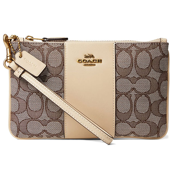 アクセサリーポーチ コーチ COACH ポーチ レディース 小物入れ リストレット 小銭入れ シグネチャー ストライプ 【送料無料】 ブランド コーチ正規品販売店 直営アウトレット店より直輸入