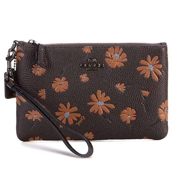 アクセサリーポーチ コーチ COACH ポーチ レディース 小物入れ リストレット 小銭入れ レザー 花柄 【送料無料】 ブランド コーチ正規品販売店 直営アウトレット店より直輸入