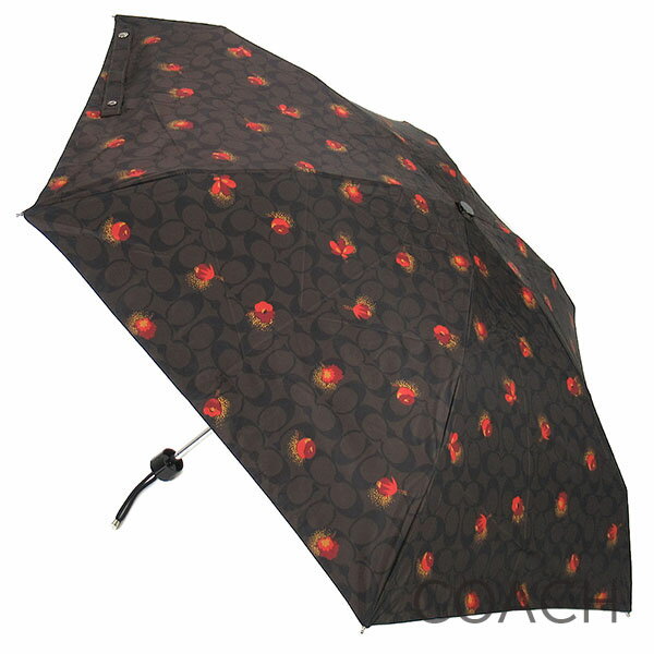 コーチ COACH 折りたたみ傘 レディース 日傘 晴雨兼用傘 折り畳み傘 アンブレラ 99％ UVカット 花柄 シグネチャー 【送料無料】 ブランド コーチ正規品販売店 直営アウトレット店より直輸入 【あす楽】のサムネイル